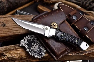 CFK Handmade AUS 10 Custom SHEEP HORN Hunting Skinner Camping Sport Knife B - Picture 1 of 7