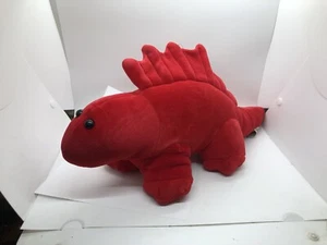 Manhattan Toy Company roter Velour Stegosaurus 1991 17 Zoll - Bild 1 von 10