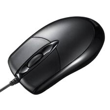 Sanwa Supply Wired Mouse USB A Connection Optical Large Black MA-130HUBK