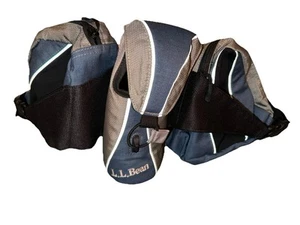 LL Bean Wandern Taille Hüfte Tagesrucksack 2 Taschen Trinkflaschenhalter blau grau Lendenwirbel - Bild 1 von 10