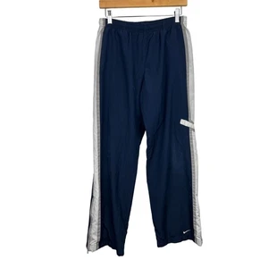 Nike Blue Pull On Drawstring Windbreaker Track Zip Up Hem Pants Youth XL (18/20) - Picture 1 of 12