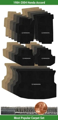 Juego de alfombrillas Ultimat personalizadas para Honda Accord 1984-2004 con logotipo (5 piezas) #SBC Foto 1 de 4
