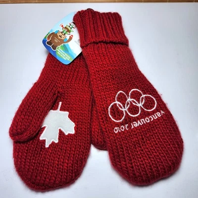 Vancouver 2010 Olympic Red Mittens Size Small Med Adult Hudsons Bay HBC NWT - Image 1 of 4