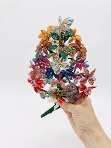 Vintage florales Drahtwerk, Drahtblumen - Bild 1 von 8