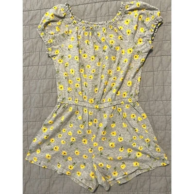 Mameluco gris tejido jersey manga abullonada girasol azul marino antiguo para niña mediano Foto 1 de 4