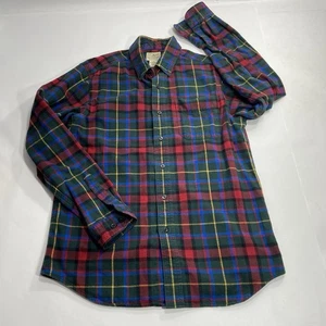 LL Bean Men’s S Plaid Flannel Shirt Traditional Fit Pocket Button Up - Picture 1 of 5