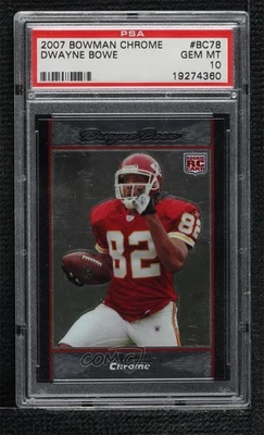 2007 Bowman Chrome Dwayne Bowe #BC78 PSA 10 GEM MT Rookie RC - Image 1 of 2