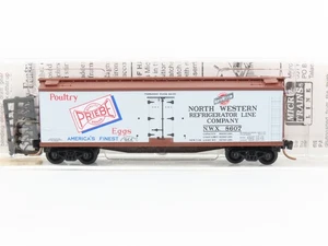 N Scale Micro-Trains MTL 49520 NWX Priebe Poultry & Eggs 40' Wood Reefer #8607 - Picture 1 of 7