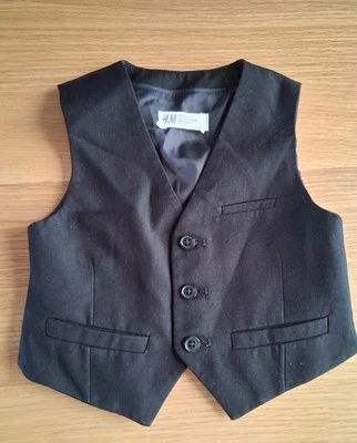 Boys Occasion Waist Coat Age 2-3 Years From H&M Black - Image 1 of 4