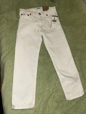 Pantalones de mezclilla rectos Hampton blancos talla 5 Polo Ralph Lauren para niños nuevos con etiquetas Foto 1 de 4