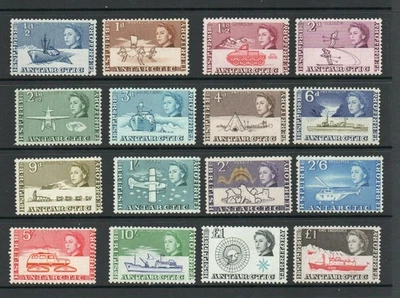 TERRITORIO ANTÁRTICO BRITÁNICO SG 1-15a 1963 SET MNH Foto 1 de 2