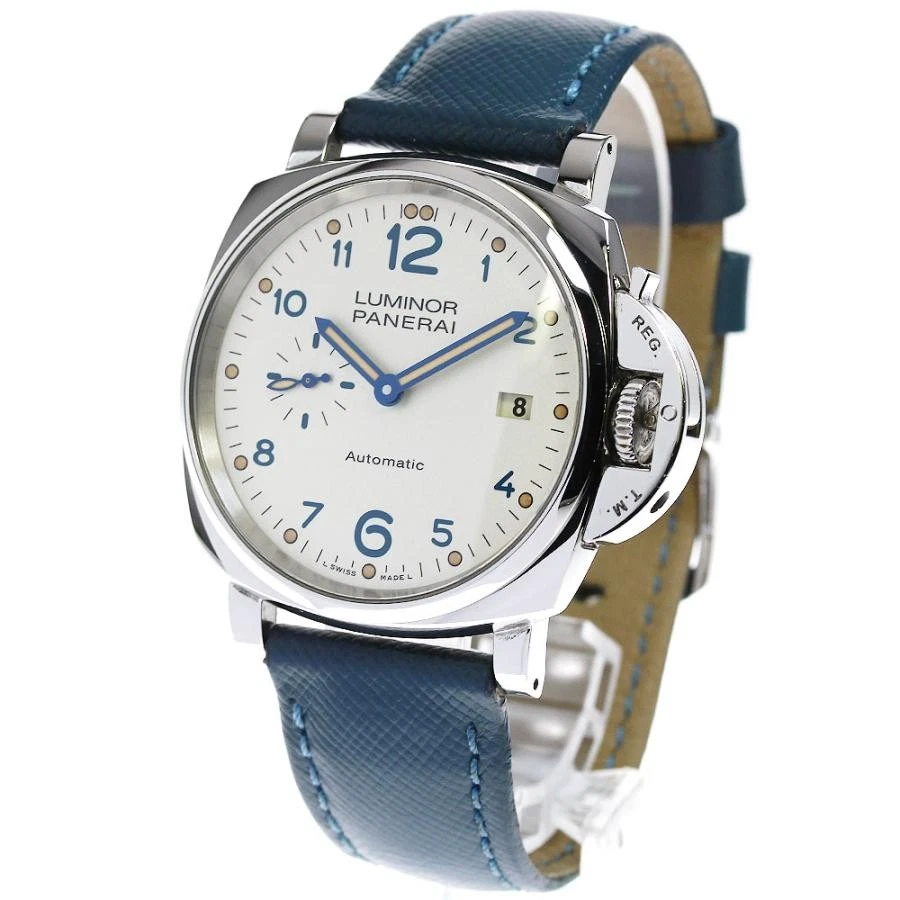 Panerai Luminor Due Pam00906 41 mm esfera plateada SS fecha automática #C277 Foto 1 de 1