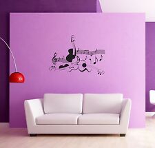 Wall Sticker Music Violin Notes Modern Abstract Decor for Living Room (z1268)