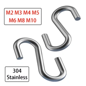 Quality Stainless Steel S Hooks Kitchen Meat Pan Utensil Clothes Hanger Hanging - Picture 1 of 12