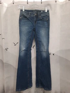 Pantalones de mezclilla Miss Me para mujer talla 12 tiro bajo azul corte bota 24x29 - Imagen 1 de 6