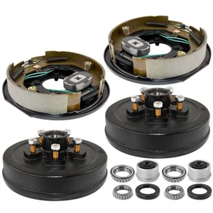 Set 2 Trailer Hub Drum with Electric brakes 6 on 5x4.5" For 3500 lbs Left - Picture 1 of 10