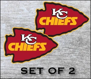 Kansas City Chiefs Sticker Decal Vinyl SET OF 2 Cornhole Truck Car - Picture 1 of 1