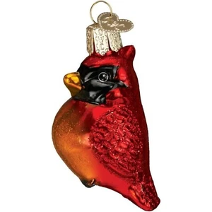 Old World Christmas Mini Cardinal Glass Ornament for Christmas Tree FREE Box - Picture 1 of 5
