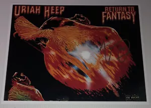 SIGNED MICK BOX URIAH HEEP RETURN TO FANTASY 10x8 PHOTO RARE AUTHENTIC - Picture 1 of 2