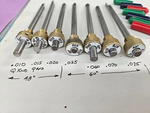 Top Quality Engraving Cutters Carbide Tipped 1/4" dia. 4.1 to 4.5" lg. 7 pcs - Picture 1 of 3