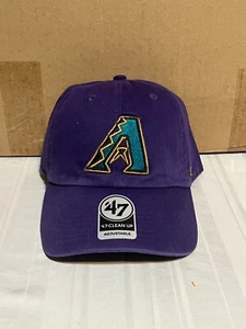Arizona Diamondbacks MLB '47 Brand Throwback Purple Clean Up Adjustable Hat - Picture 1 of 5