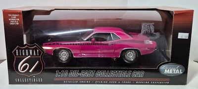 Coche Plymouth Cuda AAR Highway 61 1970 diecast 1:18 - rosa (Moulin Rouge) Foto 1 de 4