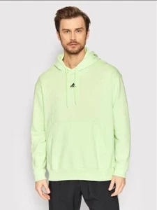Adidas Felpa c/cappuccio Essentials Fleece V, Uomo - (Verde Lime) - Imagen 1 de 5