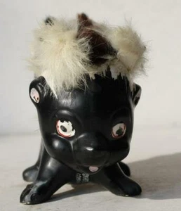 Estatuilla Skunk Kreiss Imitación Cabello Belleza Rara Cerámica Porcelana Pintada a Mano De Colección - - Imagen 1 de 1