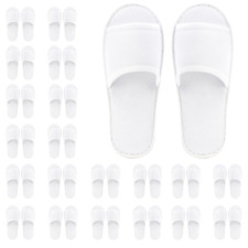 20 Pairs Disposable Slippers, Open Toe Comfortable Cotton Disposable Spa Slipper