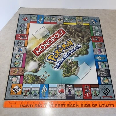 Monopoly Pokemon Johto Edition Hasbro 2016 BOARD ONLY Replacement Pikachu Decor - Image 1 of 4
