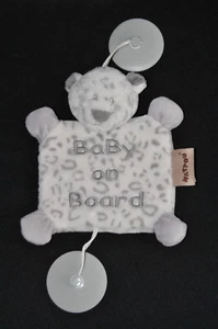 Doudou signalétique Baby on board panthère des neiges Léa NATTOU ventouses NEUF - Picture 1 of 1