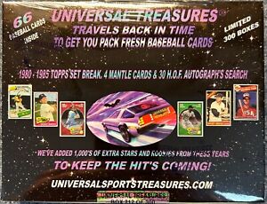 UNIVERSAL TREASURES BOX Baseball 4 1960s TOPPS MICKEY MANTLE 30 HOF AUTOS '80-85