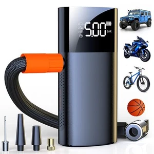 Tire Inflator Portable 2X Faster Mini Air Compressor 150PSI with LED Light - Picture 1 of 6
