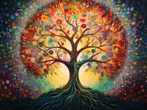 Blooming Tree Abstract Canvas Art Home Decor Wall Art Poster Prints Painting - Picture 1 of 9