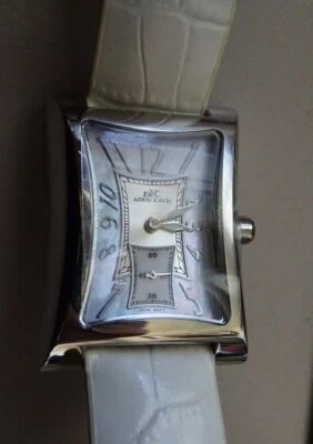 BNIB  ADEE KAYE BEVERLY HILLS Watch - Mother of Pearl  / Silver / White Leather - Image 1 of 4