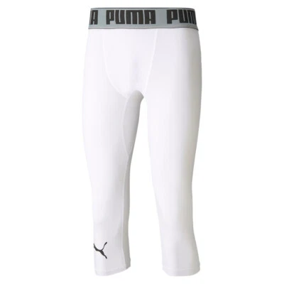 PUMA BBall Compression 3/4 Basketball Hose Herren Sport Hose 605079 Weiß - Bild 1 von 2