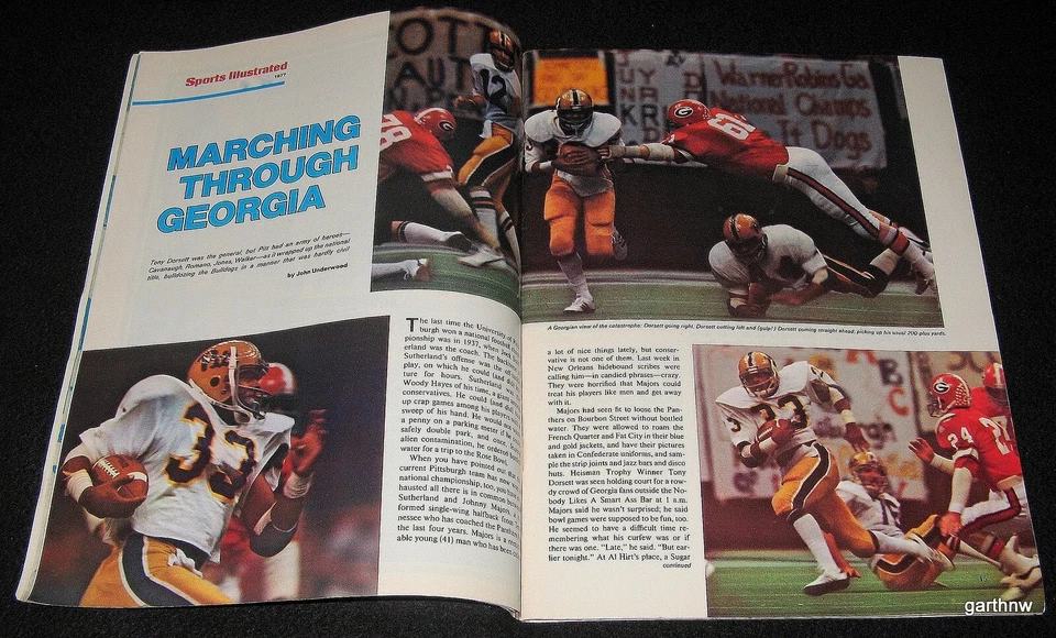 PITT FOOTBALL 1976 CAMPEÓN NACIONAL BEAT GEORGIA PICTÓRICO AZUCAR ROSE BOWL 1977 Foto 1 de 1