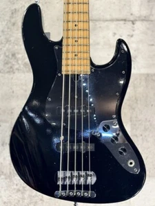 Bacchus Hand Made 05 WOODLINE TURBO Used Alder body 5 string Black - Picture 1 of 9