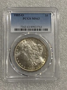 1885 O Morgan Silver Dollar PCGS MS63 ~ Frosty w/ Golden Edge ~~ SEE PICS (763) - Picture 1 of 2