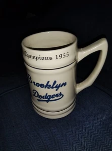 Brooklyn Los Angeles Dodgers Rare 1955 1st World Series Championship Stein Mug  - Picture 1 of 4