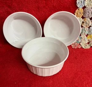 Set of 3 Corningware Mini Souffle Baking Dishes White - Picture 1 of 6