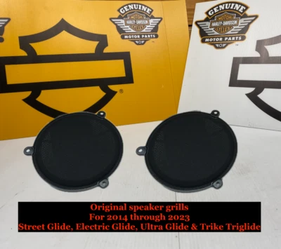 OEM🔥14-23 Harley Touring Ultra Glide Street Glide Speaker Covers/Grills Fairing - Image 1 of 4