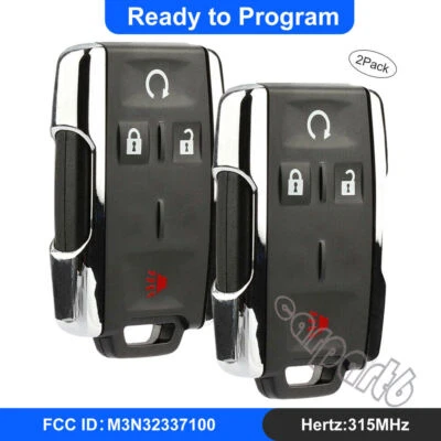 2X Para 2014 2015 2016 2017 Silverado 1500 2500 3500 HD Coche Control Remoto Llavero Sin Llave Foto 1 de 4