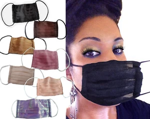 2 lay sheer face mask mesh breathable face mask sheer mask lightweight unisex - Picture 1 of 63
