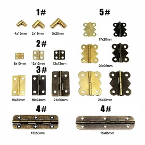 12/48pcs Jewelry Chest Gift Wine Box Wood Dolls House Door Window Cabinet Hinge - Picture 1 of 23