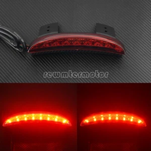 Rear Fender Brake Running Tail Light w/Red Lens Fit For Sportster 883 1200 07-13 - Picture 1 of 8
