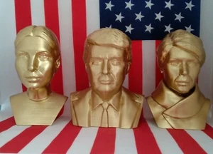 Set 3 Busts: President Donald Trump, First Lady Melania, First Daughter Ivanka - Picture 1 of 10