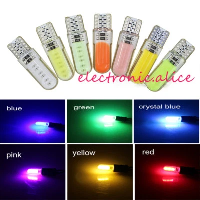 T10 W5W LED Car Interior Light COB Bulb Wedge Parking Dome Light DC12V - Image 1 of 4