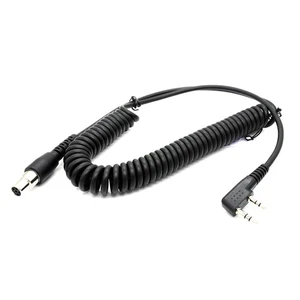 80cm 2Pin to 5Pin K Cable for Kenwood/HYT/Baofeng/Relm Two Way Radio Headphone - Photo 1/11