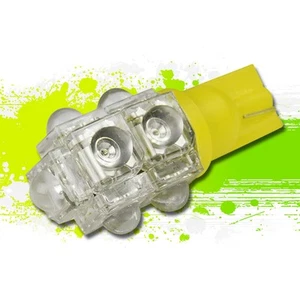 T10 W5W 194 AMBER INTERIOR DOME/MAP WEDGE LIGHT BULB W/9-SUPER FLUX LED UPGRADE - Picture 1 of 1